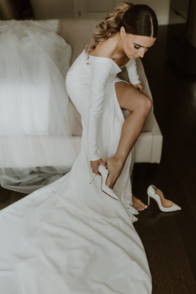 Toronto Bride wearing Louis Vuitton