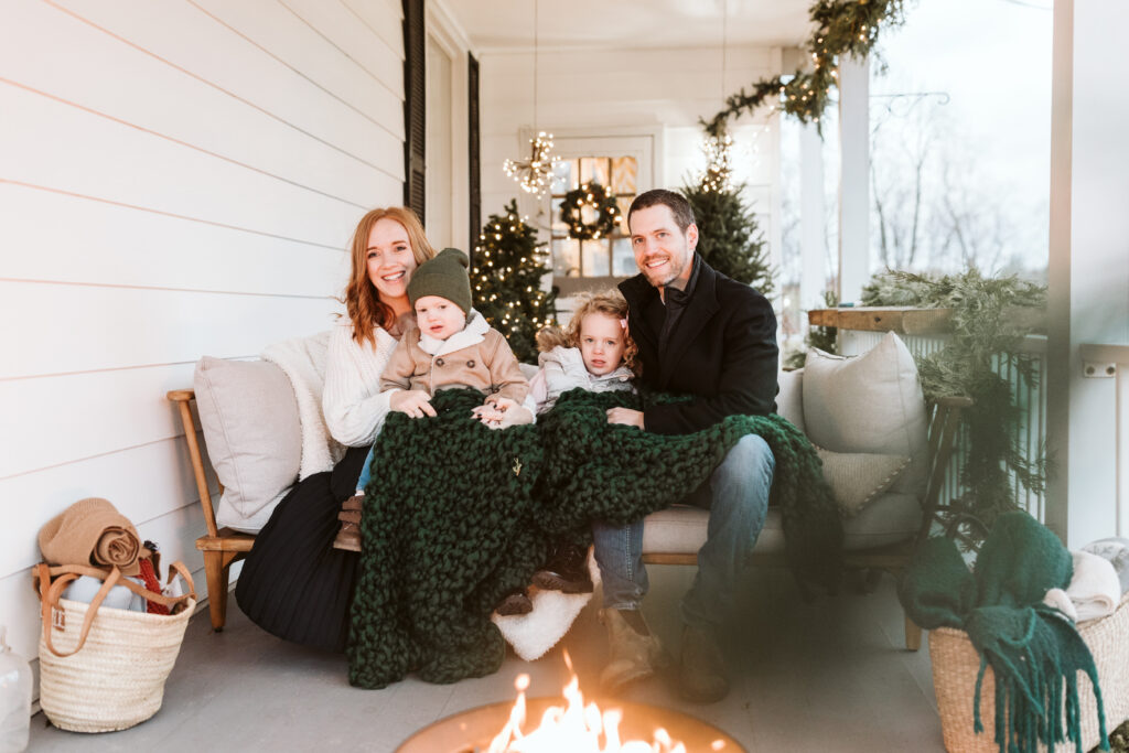family Christmas photoshoot in November
